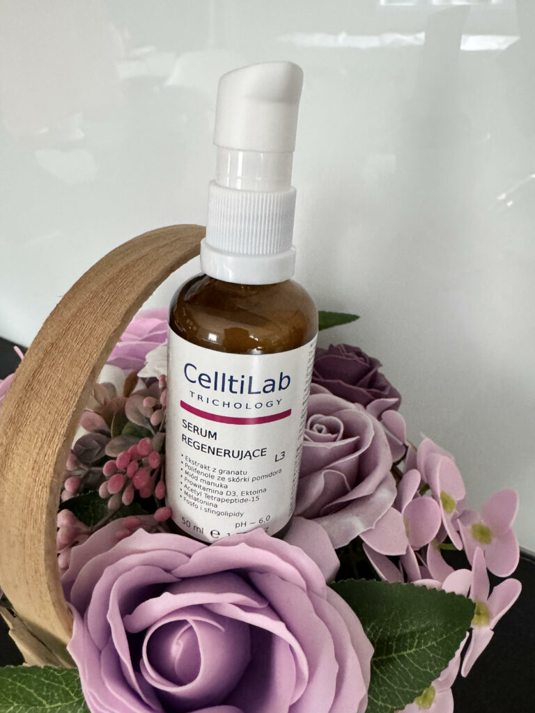 Regenerujące serum L3 Kosmetyki CelltiLab Tricoart Milena Kwaśniewska, specjalizuję się w diagnostyce i leczeniu problemów skóry głowy oraz włosów, oferując profesjonalne konsultacje i indywidualnie dobrane terapie. Nowa 15, 85-119 Bydgoszcz https://milena-trycholog.pl